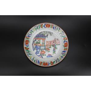 Chinese Porcelain Kangxi / Yongzheng Plate Famille Verte Qing Dynasty Antique 18th Century Dish