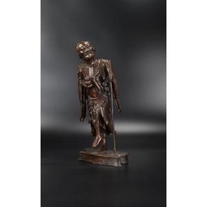 A Chinese Lacquered Wooden Figure Of Li Tieguai, Qing Dynasty, 18th/19th Century