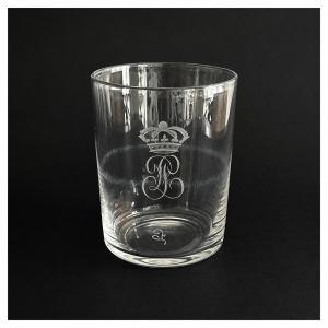Large Glass Goblet From The Service Of King Louis-philippe At The Château De Fontainebleau -royal Numeral