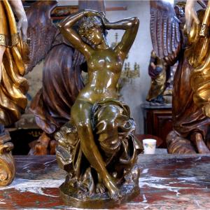 Bather Tying Her Hair – Bronze Signed Friedrich Beer