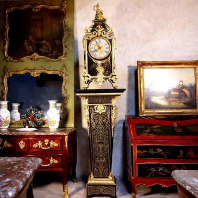 Important Cartel On Sheath In Boulle Marquetry: Protective Minerva Of The Arts, By Thuret