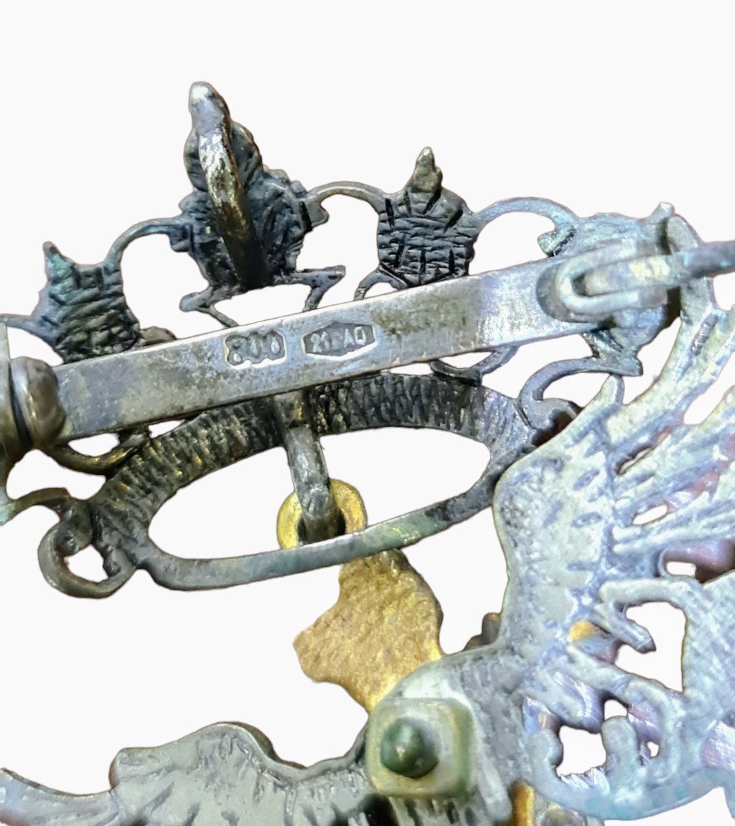 Angelo pendente spilla in argento e corallo -photo-2