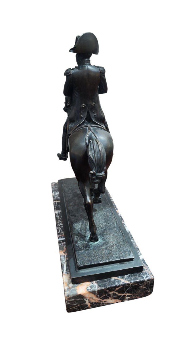 Scultura in bronzo di Napoleone Bonaparte con base in marmo -photo-3