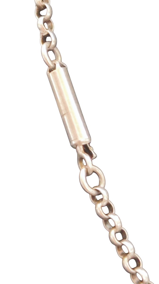 Collana in argento e oro con rose dì diamanti del XIX secolo -photo-2