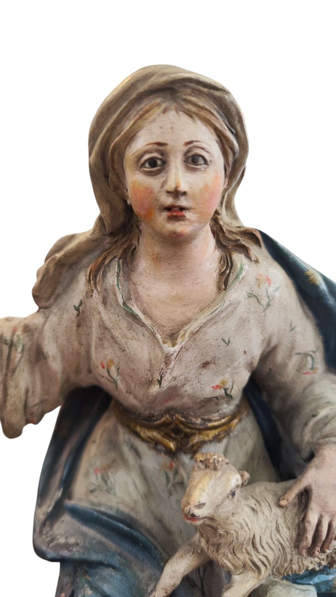 Statua in terracotta della Madonna del XVIII secolo -photo-4