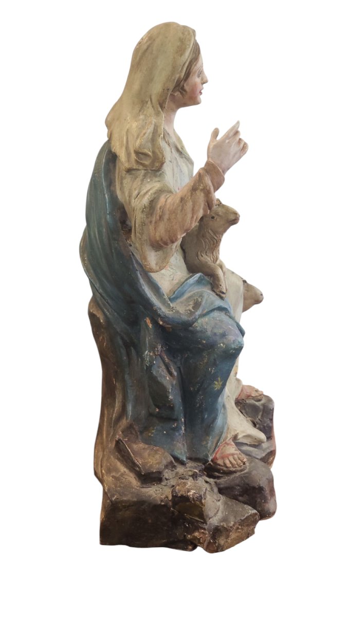 Statua in terracotta della Madonna del XVIII secolo -photo-2