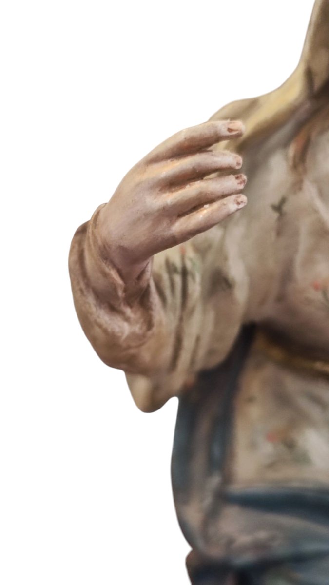 Statua in terracotta della Madonna del XVIII secolo -photo-8