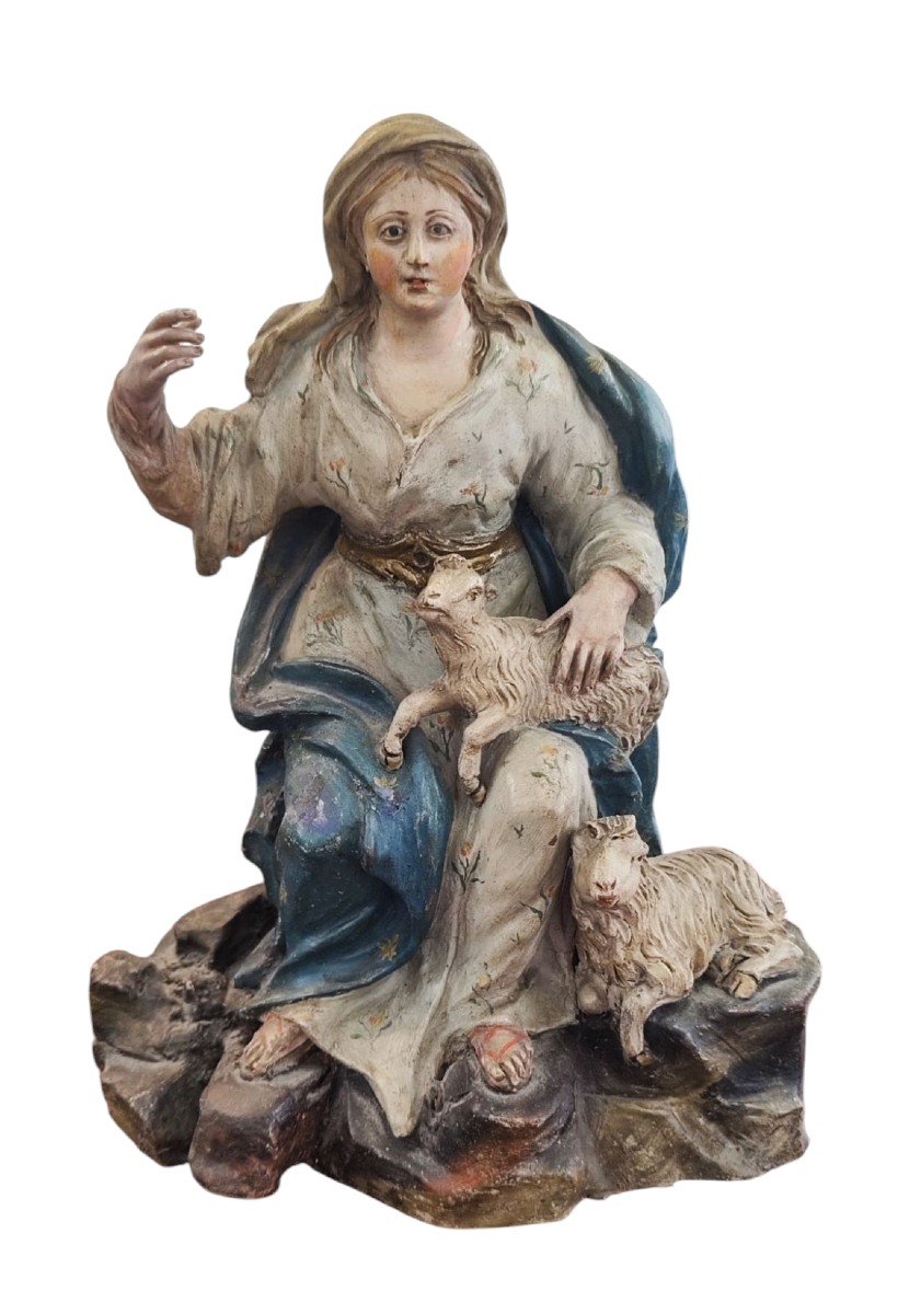 Statua in terracotta della Madonna del XVIII secolo 