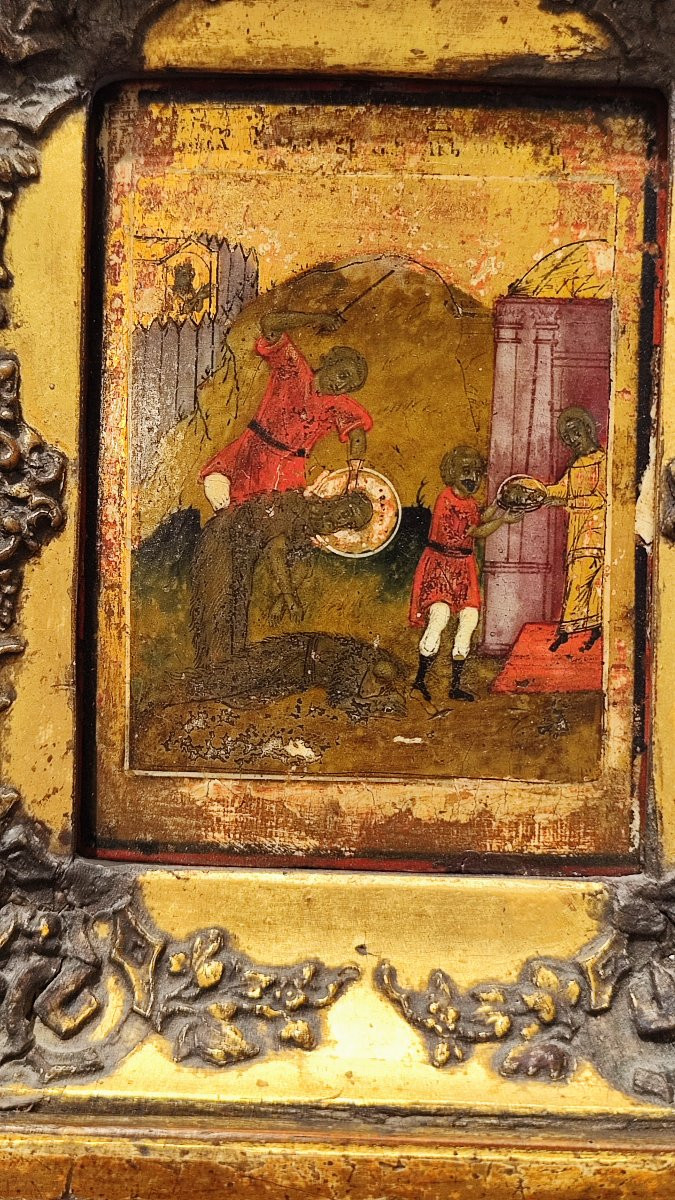 Icona raffigurante il martirio di San Giovanni del XIX secolo -photo-4
