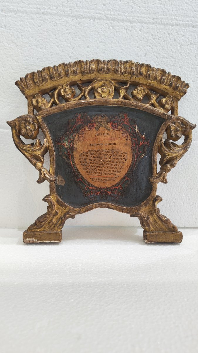Coppia di cartaglorie del XVIII secolo in legno dorato -photo-4