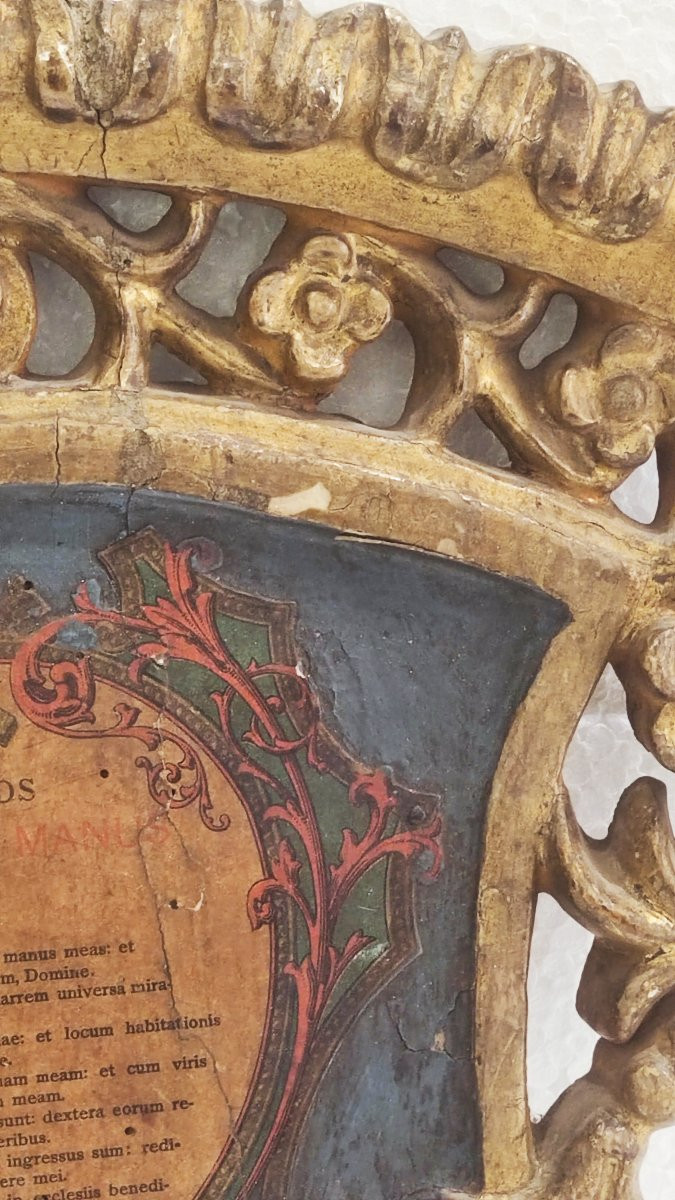Coppia di cartaglorie del XVIII secolo in legno dorato -photo-4