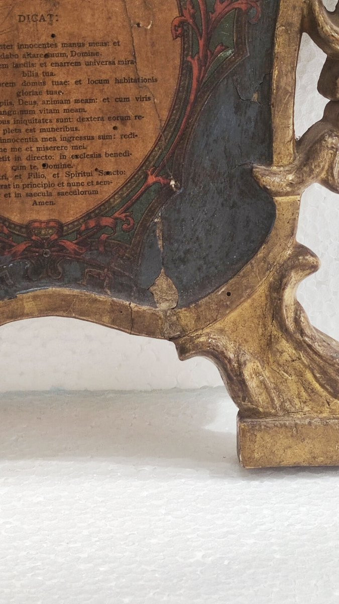 Coppia di cartaglorie del XVIII secolo in legno dorato -photo-5