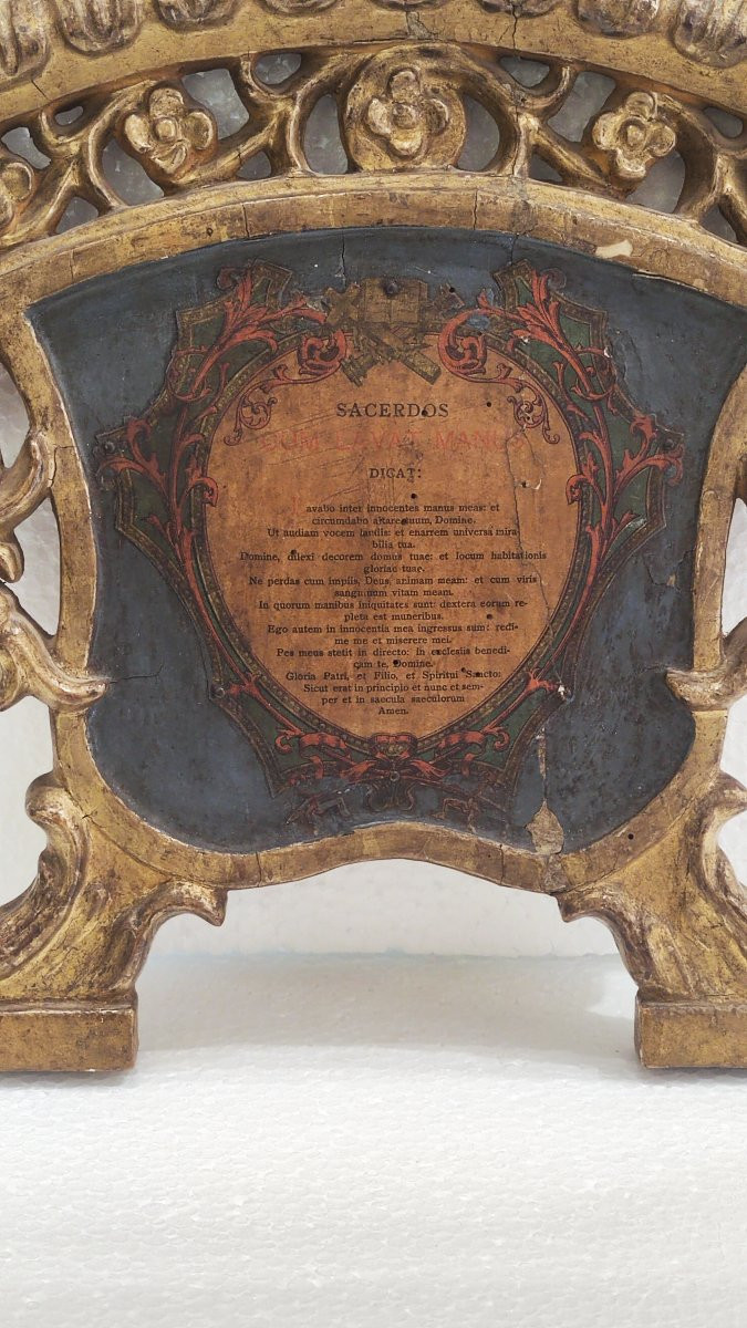 Coppia di cartaglorie del XVIII secolo in legno dorato -photo-6