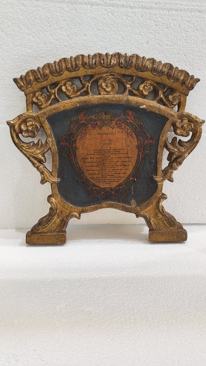Coppia di cartaglorie del XVIII secolo in legno dorato -photo-7