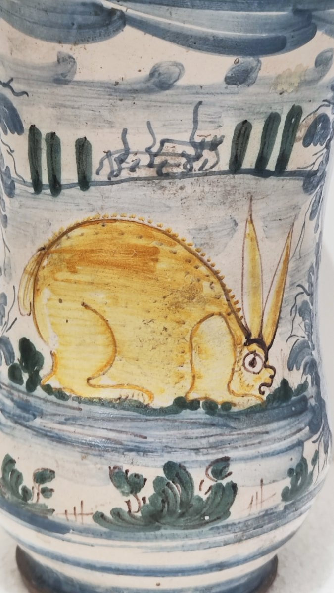 Albarello in maiolica Napoli del XVIII secolo -photo-4