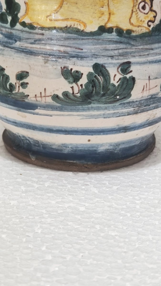Albarello in maiolica Napoli del XVIII secolo -photo-4