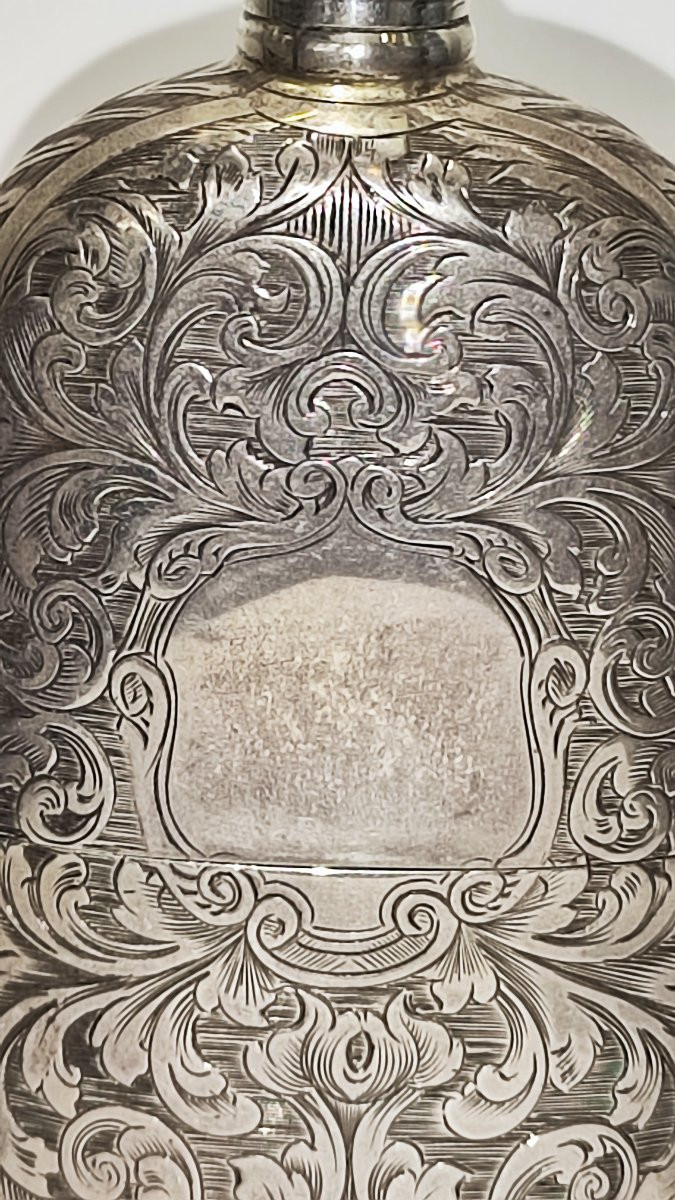 Fiasca da liquore in argento del XIX secolo -photo-4