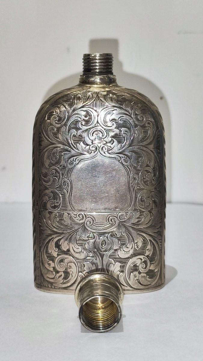 Fiasca da liquore in argento del XIX secolo -photo-4