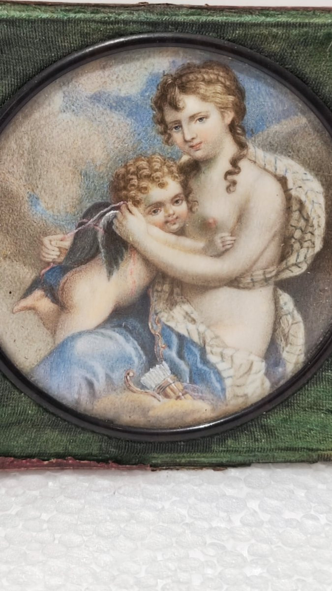 Miniatura raffigurante Venere e Amore del XIX secolo -photo-4