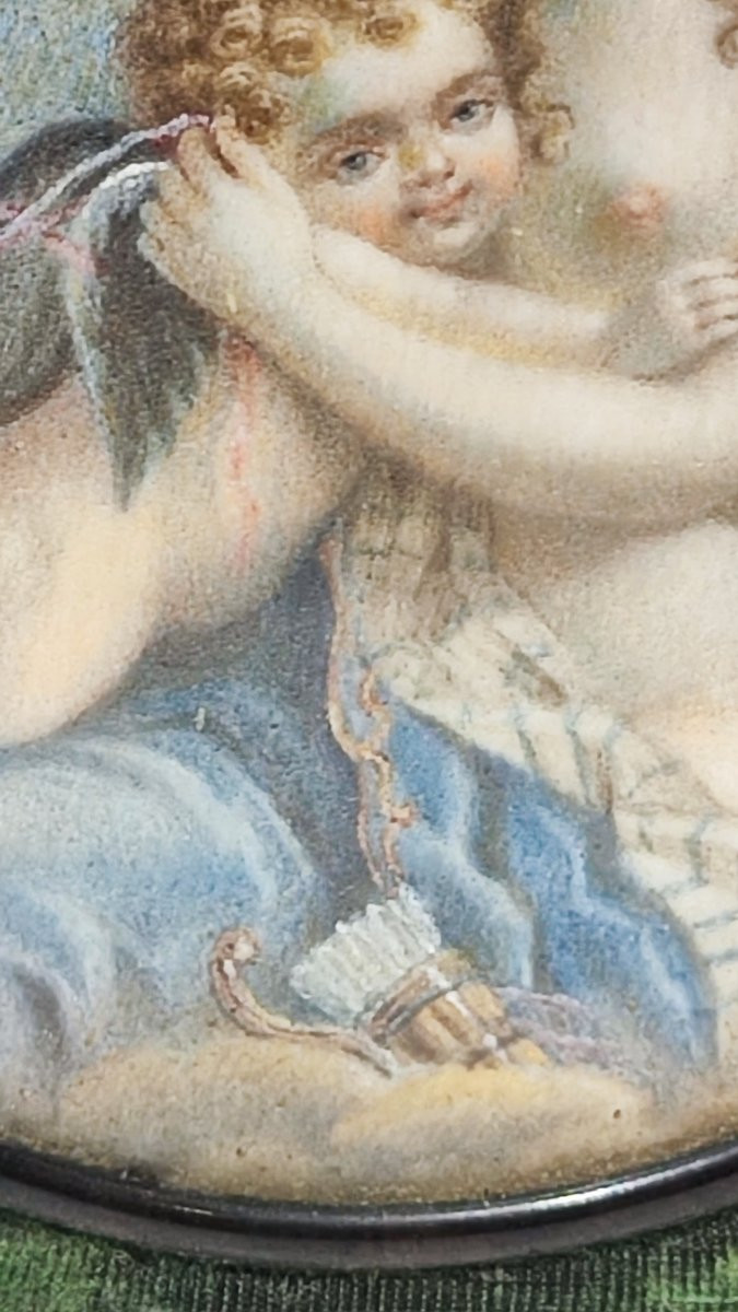 Miniatura raffigurante Venere e Amore del XIX secolo -photo-2