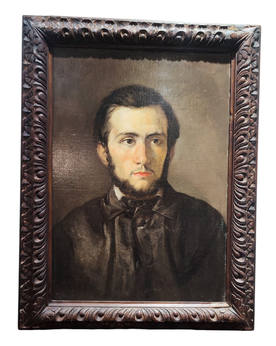 Ritratto dipinto ad olio del XIX secolo 