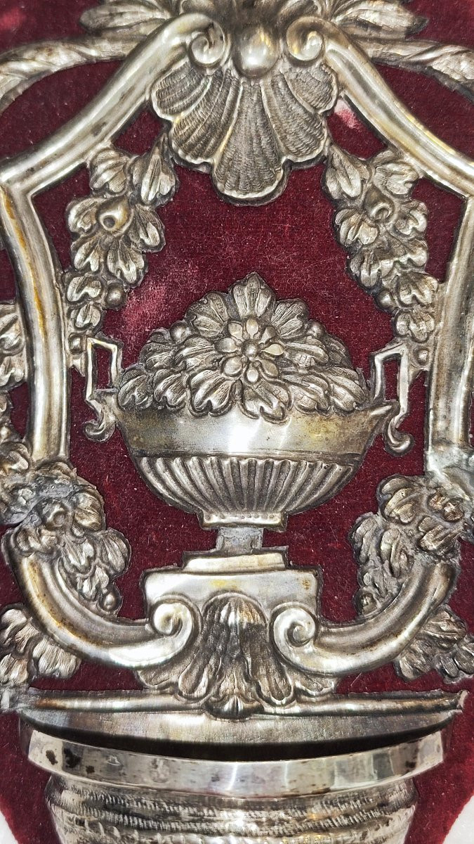Coppia di antiche acquasantiere in argento -photo-6