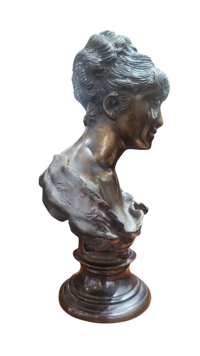 Busto di Mathilde Duffaud Firma "Gemito"-photo-3
