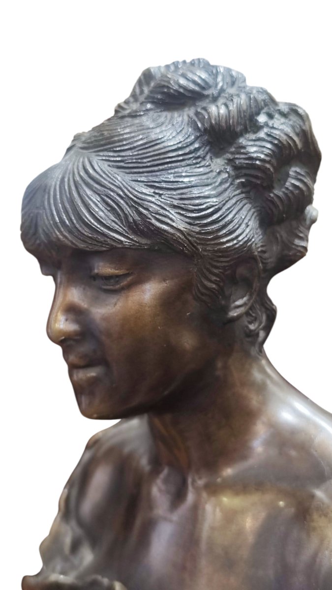 Busto di Mathilde Duffaud Firma "Gemito"-photo-3