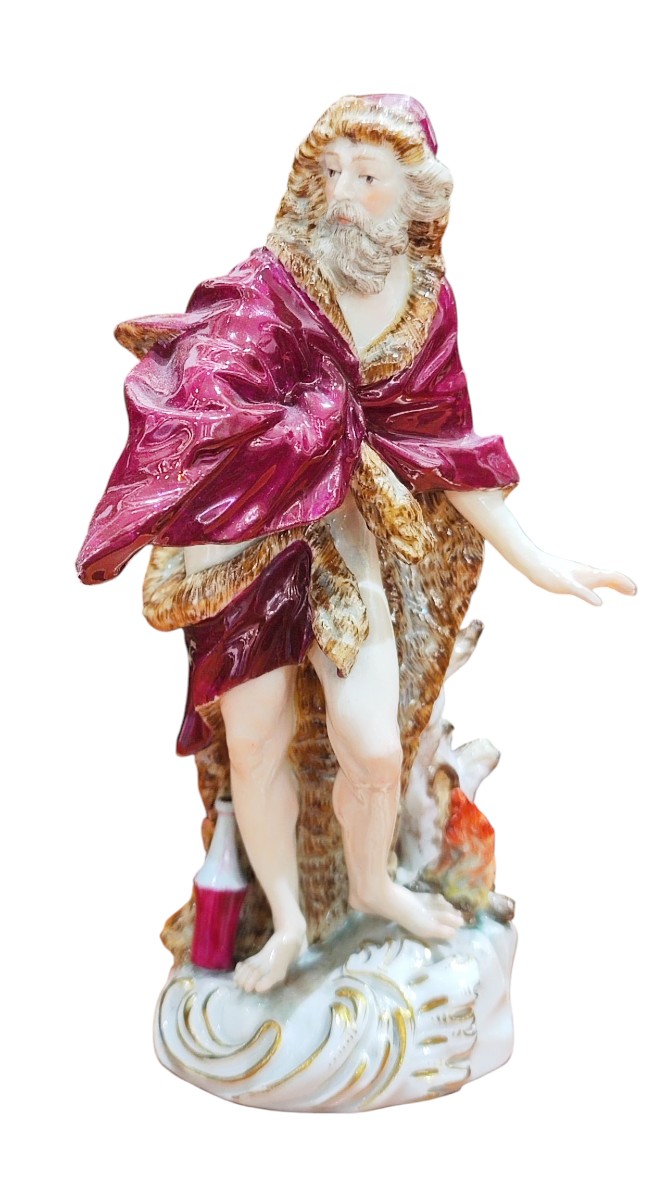 Statuina in porcellana di Meissen del XIX secolo 