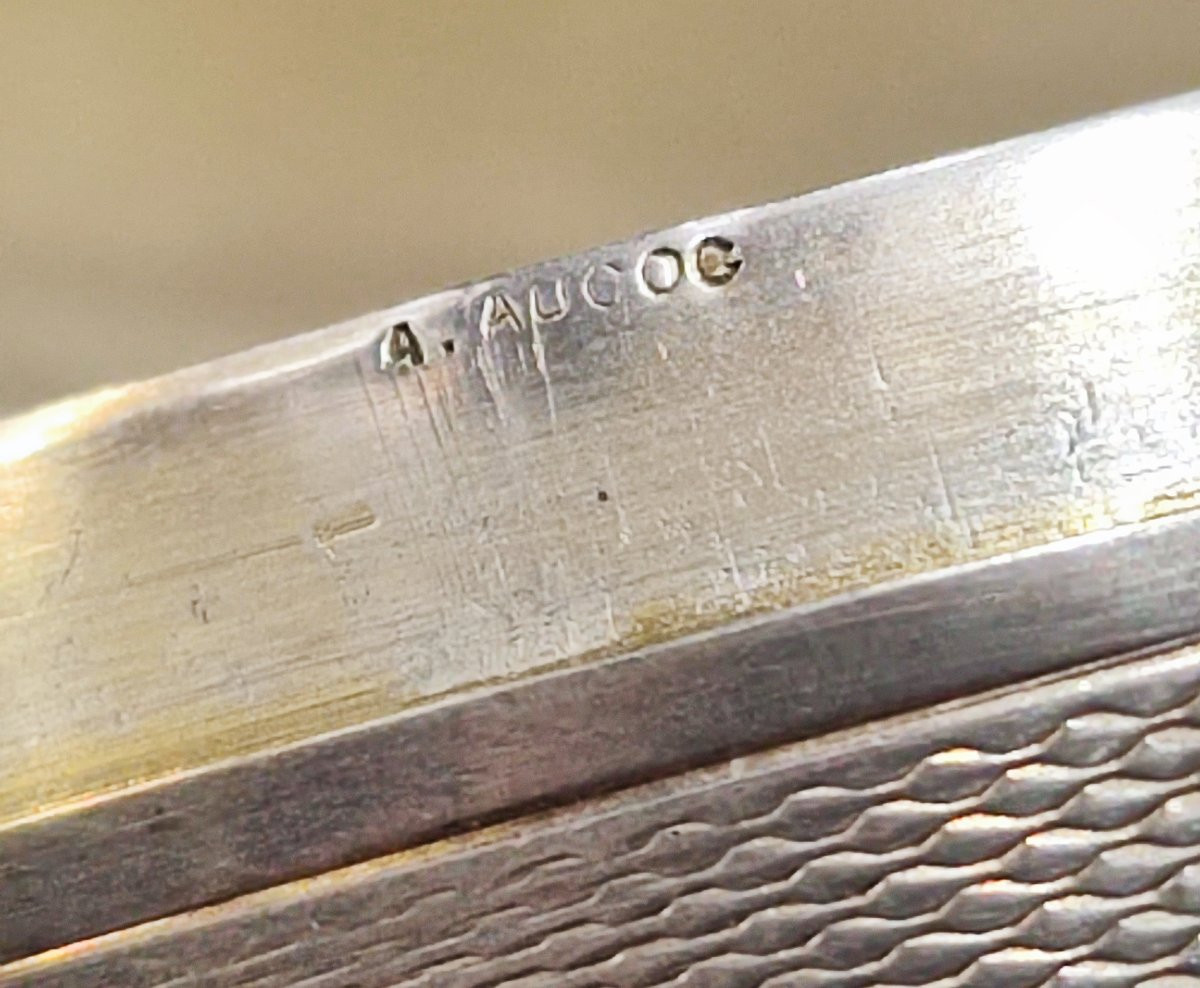Tabacchiera in argento firmata " André Aucoc "-photo-2
