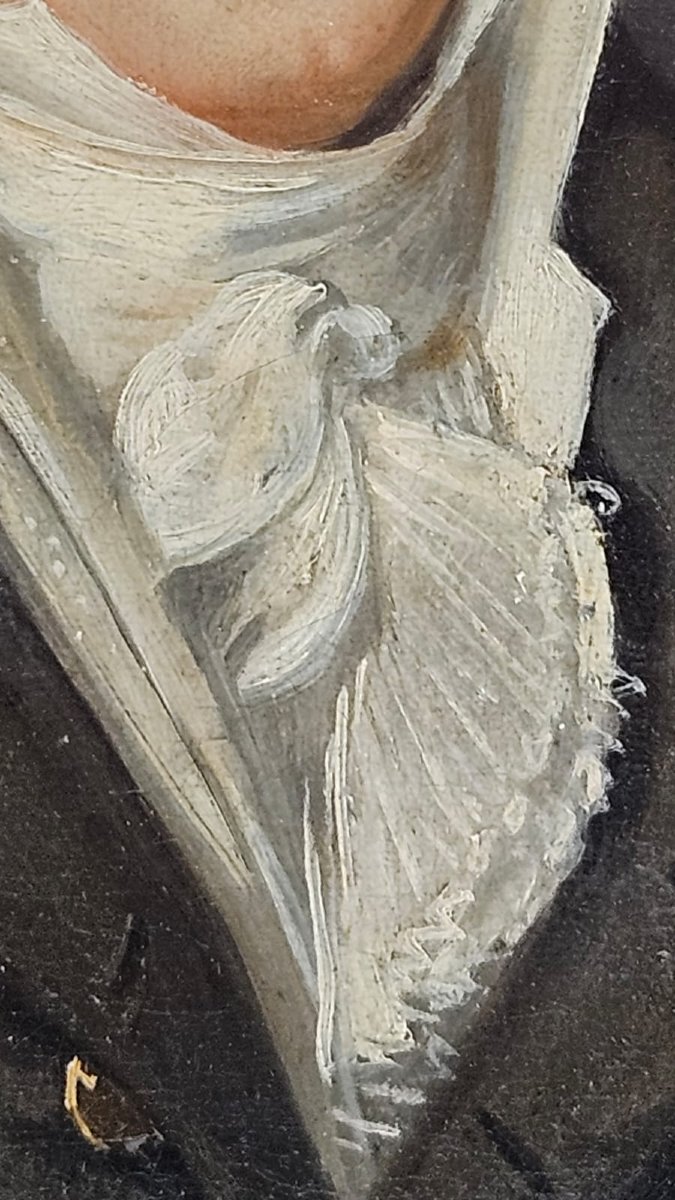 Ritratto di gentiluomo, olio su tela, XIX secolo-photo-1