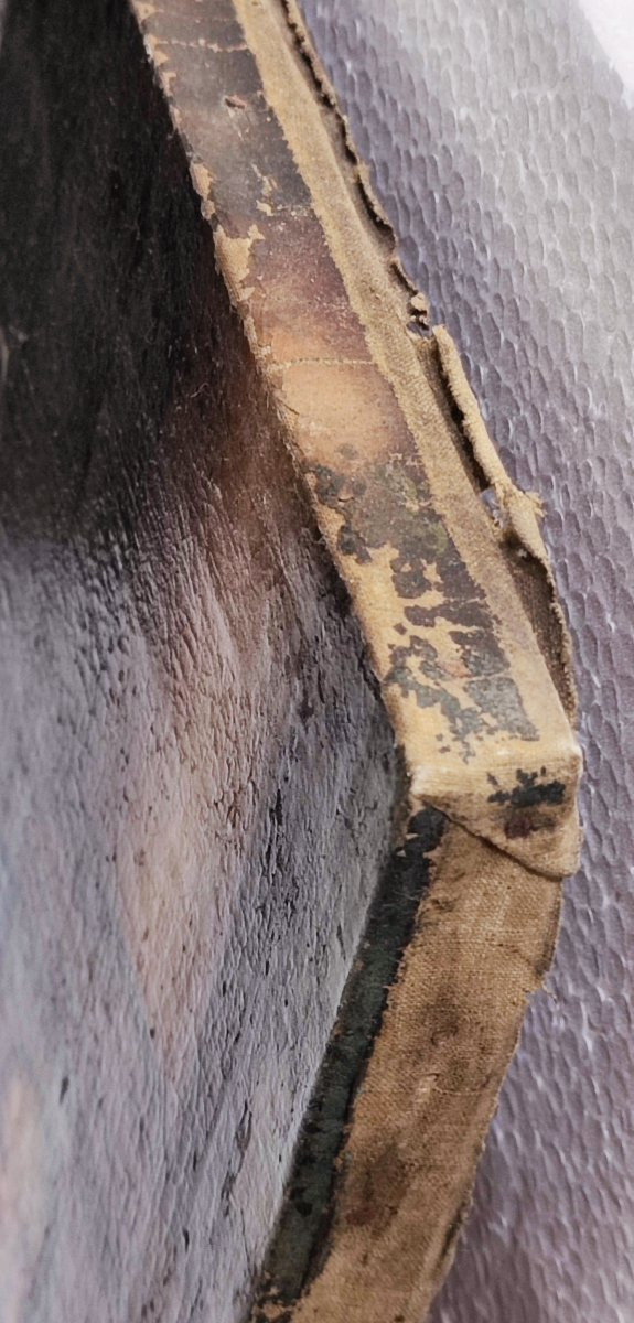 Dipinto olio su tela del XVII secolo Natività con adorazione dei pastori -photo-1