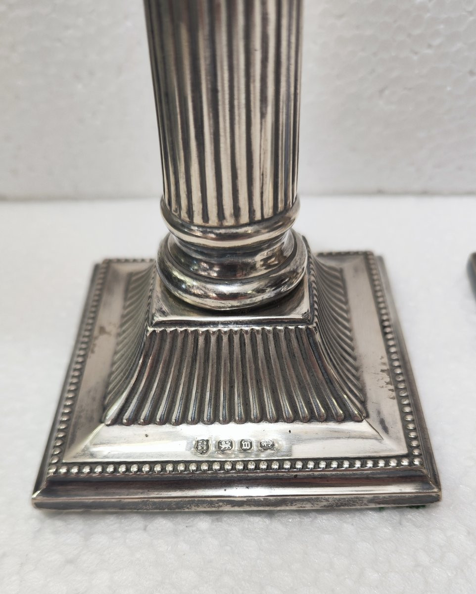 Candelieri in argento Inghilterra XIX secolo -photo-2