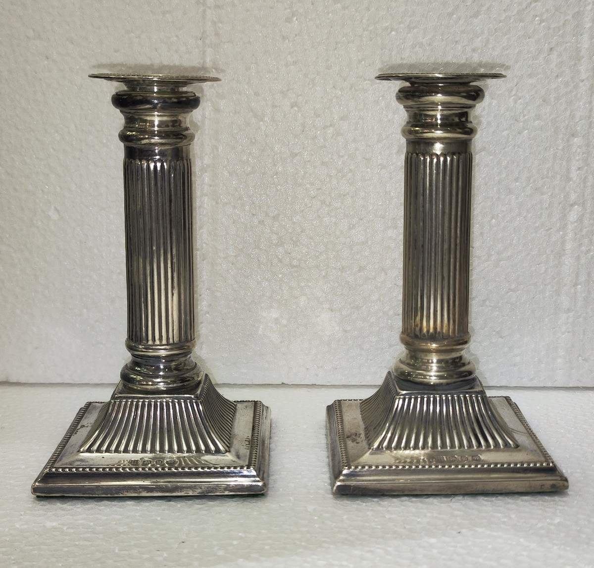 Candelieri in argento Inghilterra XIX secolo 