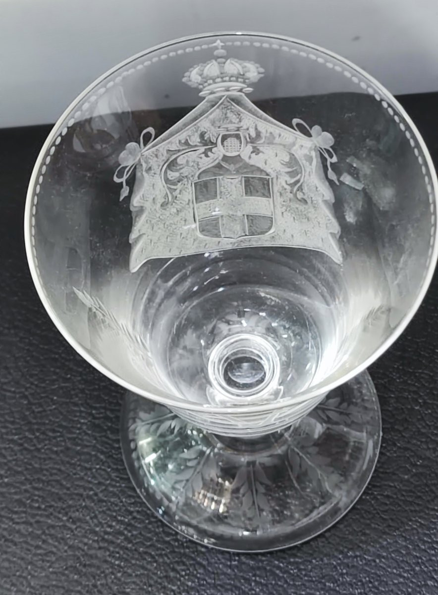 Bicchiere in cristallo della reale Famiglia Savoia -photo-2