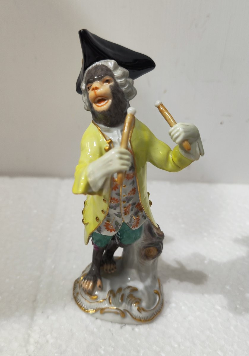 Statuina dell' orchestra delle scimmie di Meissen -photo-2