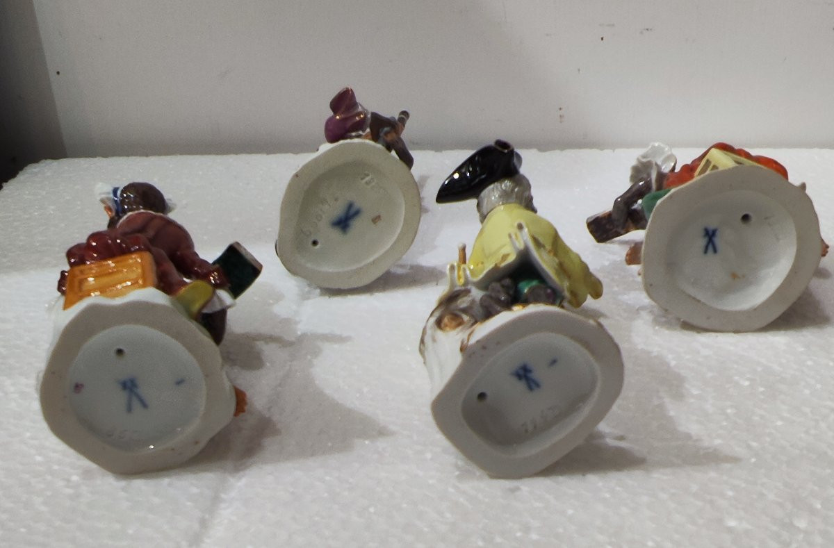 Statuina dell' orchestra delle scimmie di Meissen -photo-3