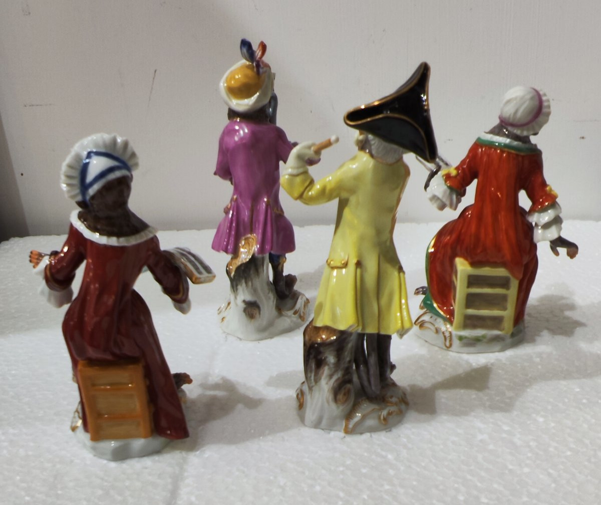 Statuina dell' orchestra delle scimmie di Meissen -photo-4