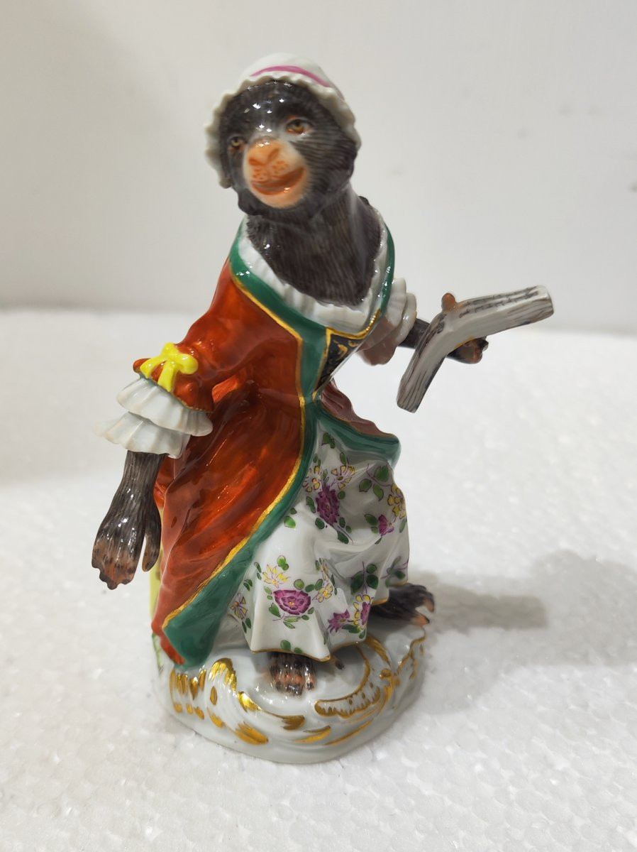Statuina dell' orchestra delle scimmie di Meissen -photo-1