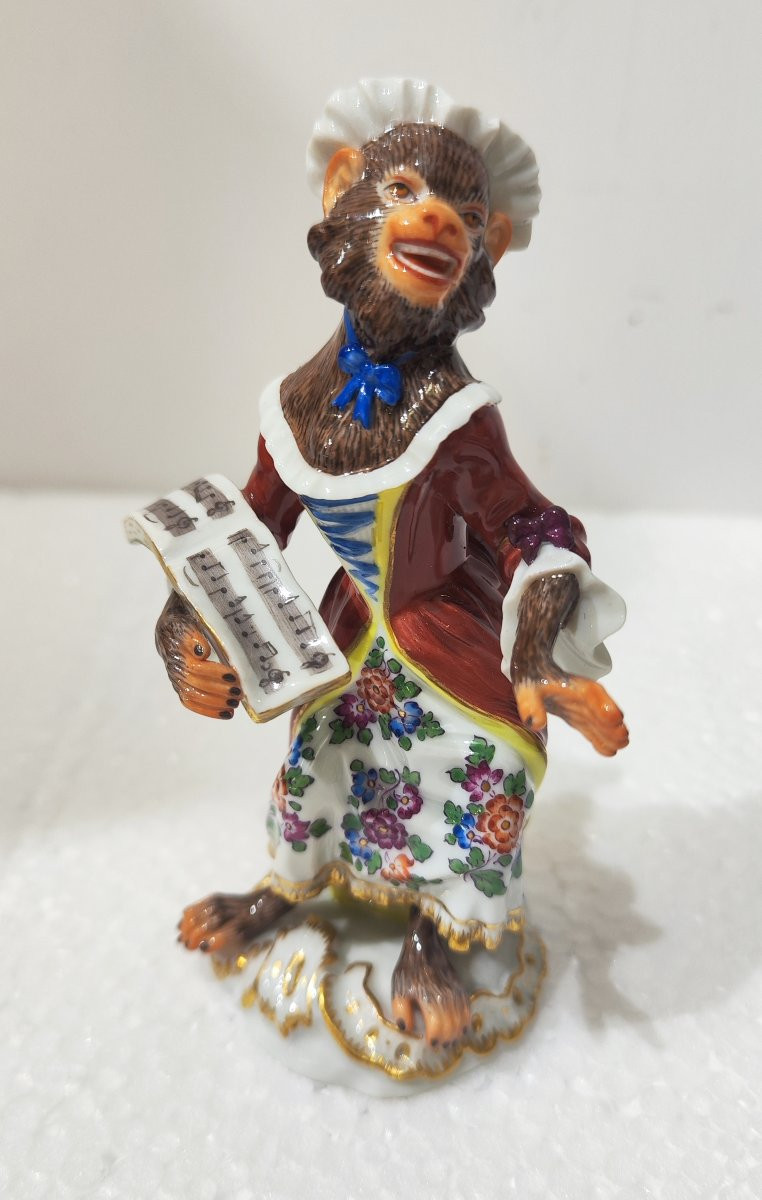Statuina dell' orchestra delle scimmie di Meissen -photo-2