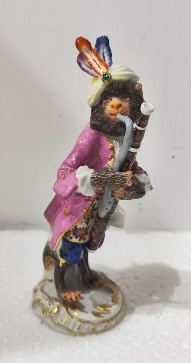 Statuina dell' orchestra delle scimmie di Meissen -photo-3