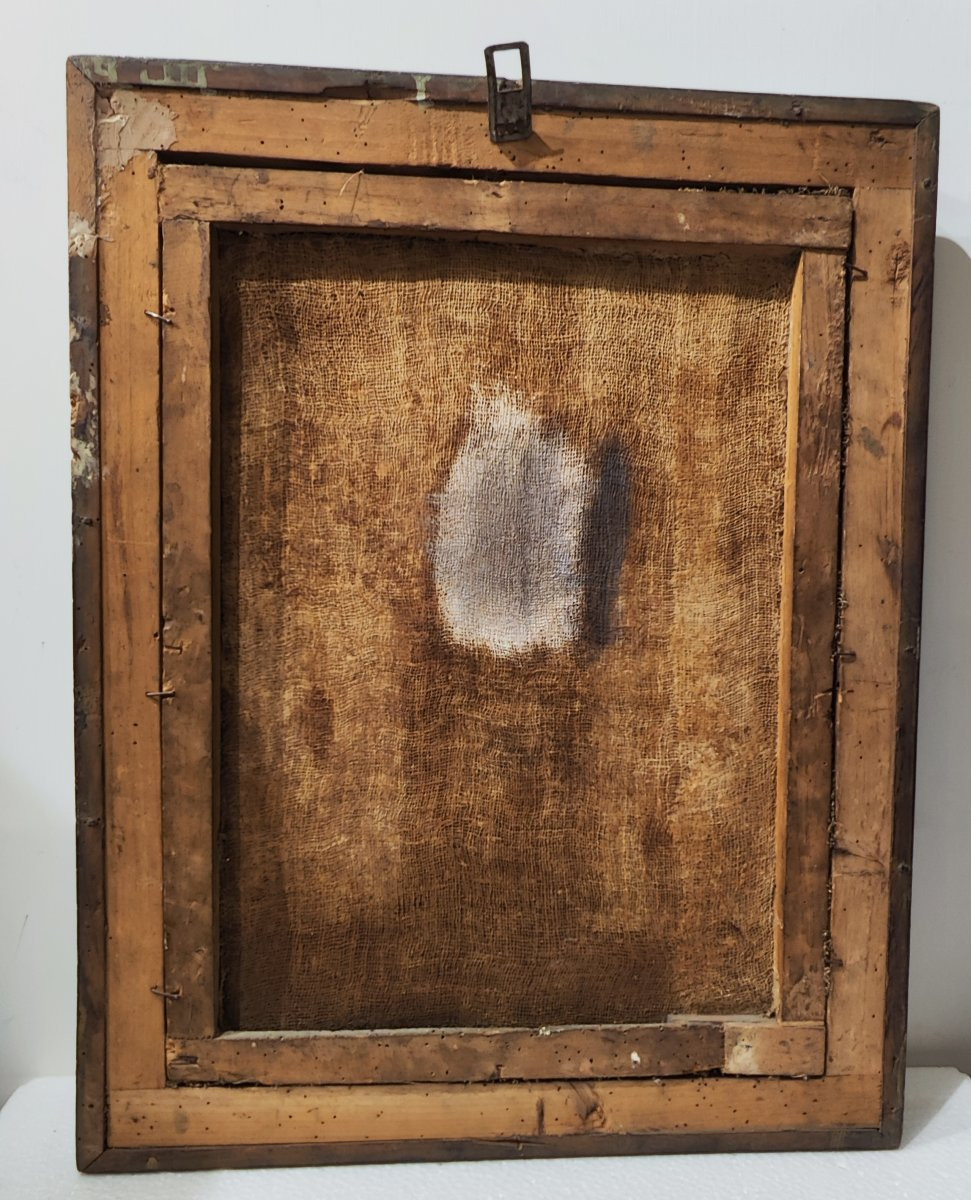 Antico dipinto raffigurante San Giuseppe e il Bambino-photo-2