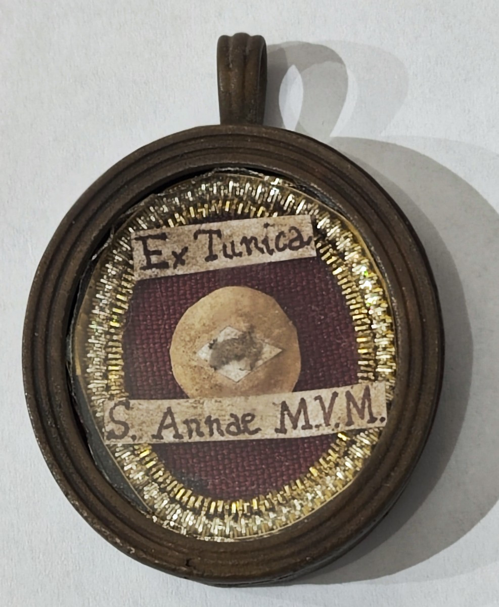 Reliquiario ex Tunica di Sant' Anna del XIX secolo 