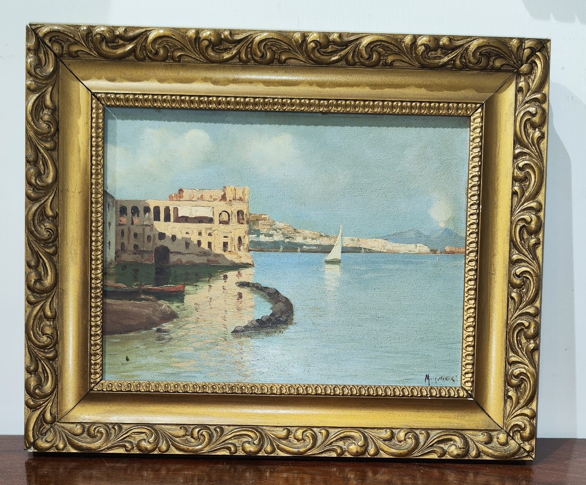 Palazzo Donn'Anna, Napoli, dipinto olio su tavoletta