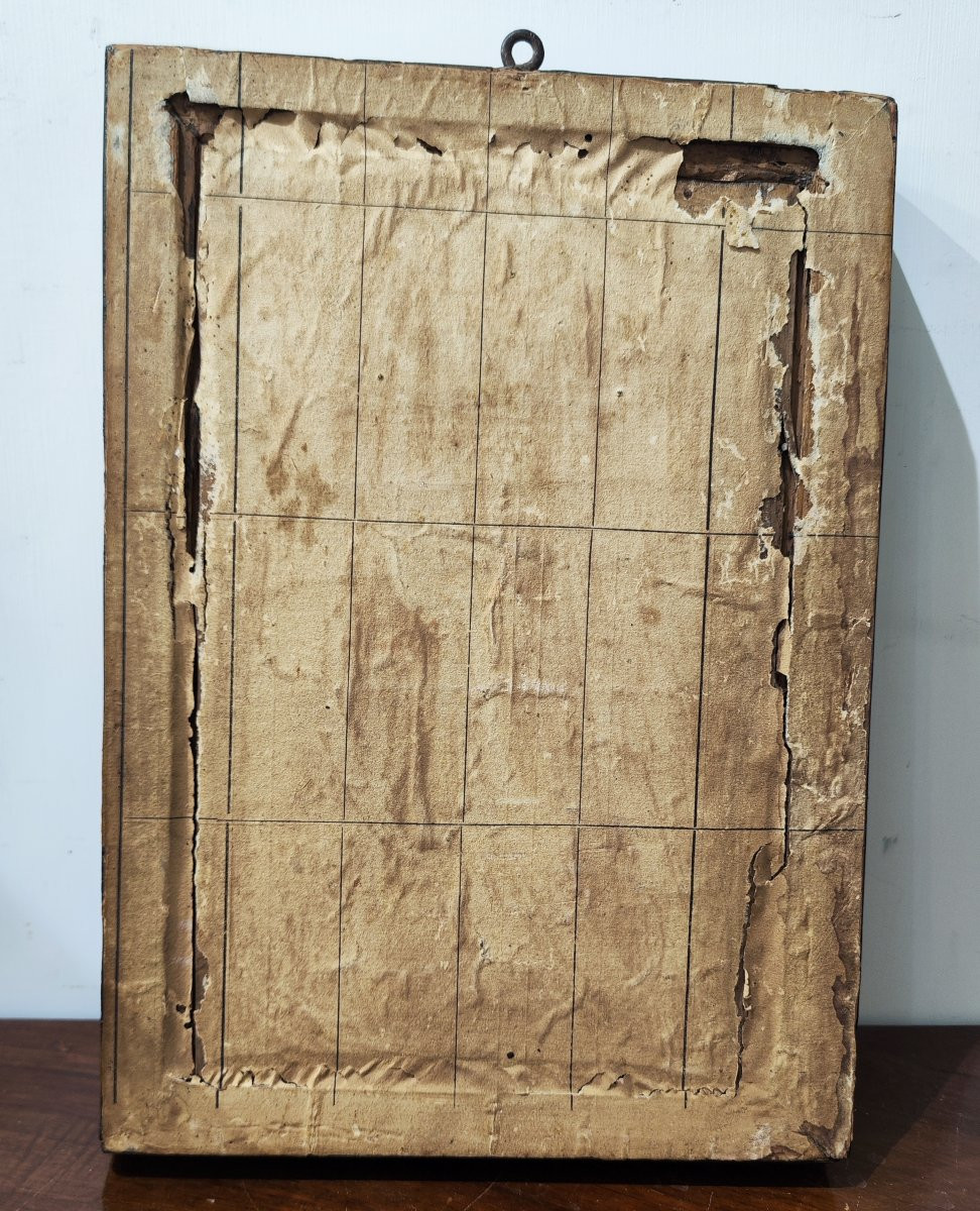 Cristo in bronzo in cornice in legno del XVII secolo-photo-1