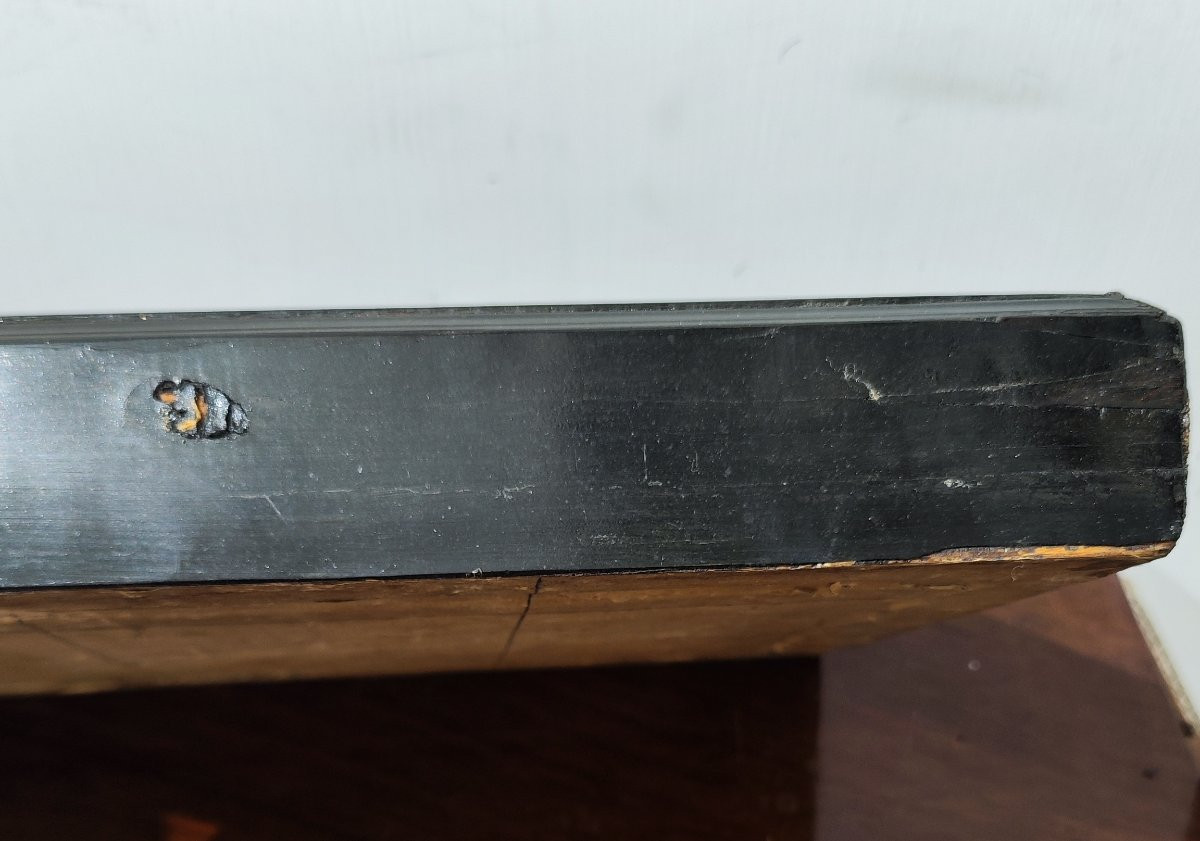 Cristo in bronzo in cornice in legno del XVII secolo-photo-2