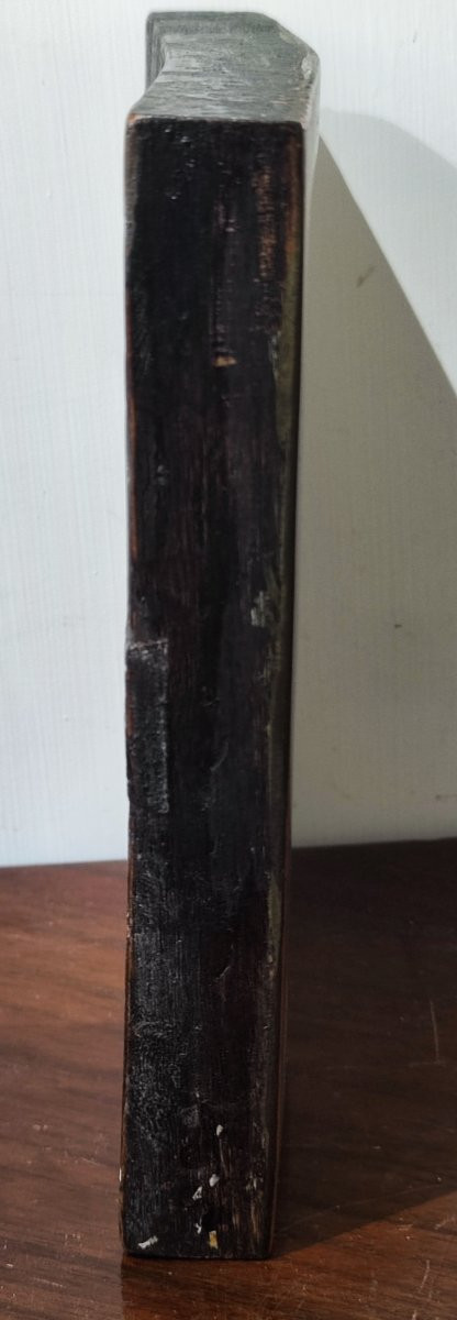 Antica icona russa raffigurante la resurrezione con sigillo-photo-2