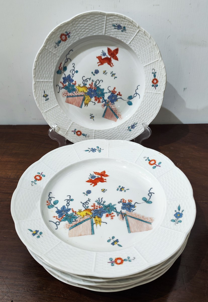 Set di piatti in porcellana di Meissen, kakiemon, del XIX secolo