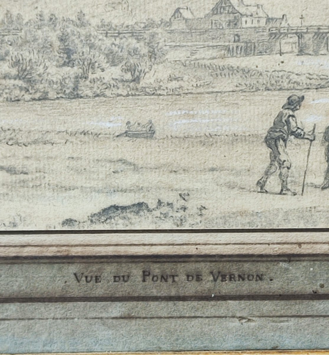Disegno del XVIII secolo raffigurante il "Vue du Pont de Vernon"-photo-2