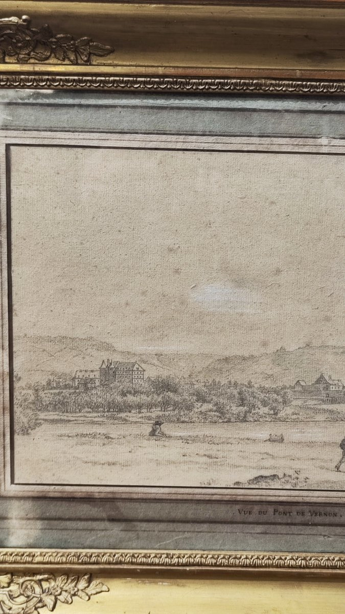 Disegno del XVIII secolo raffigurante il "Vue du Pont de Vernon"-photo-4